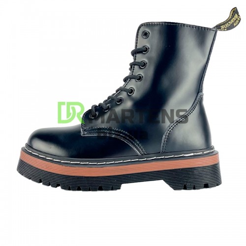 Jadon Smooth Leather Boots Brown Black